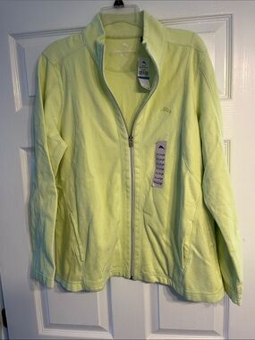 Tommy Bahama Pale Lime Full-Zip Utility Jacket